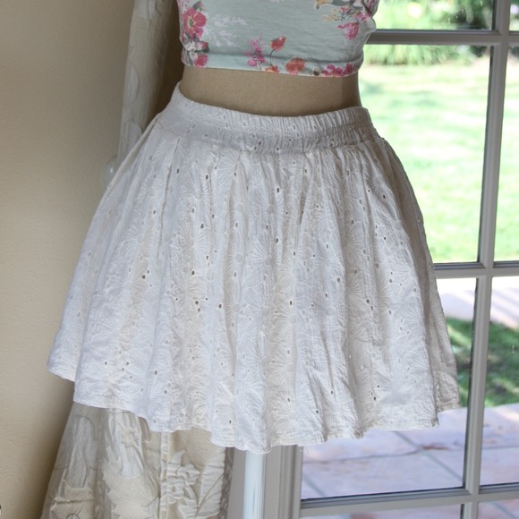 Brandy Melville Skirts Brandy Melville White Lace Skirt Poshmark