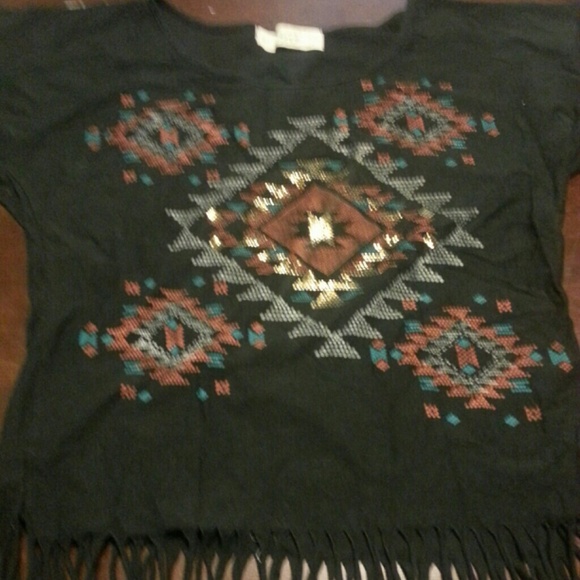 Tribal Crop Top with Fringe