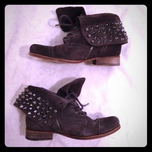 All Saints studded combat boots