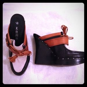 L.A.M.B. Slip on mules - so cute!