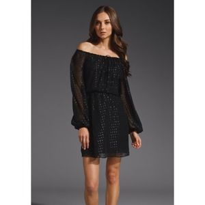 Halston Heritage Long Sleeve Peasant Dress
