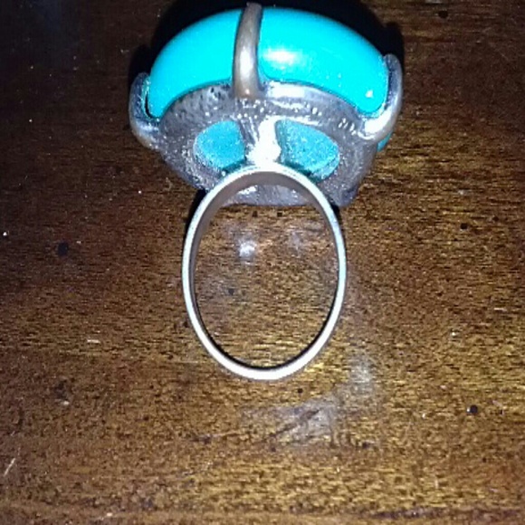 Turquoise Bauble ring (plastic) - Picture 2 of 3