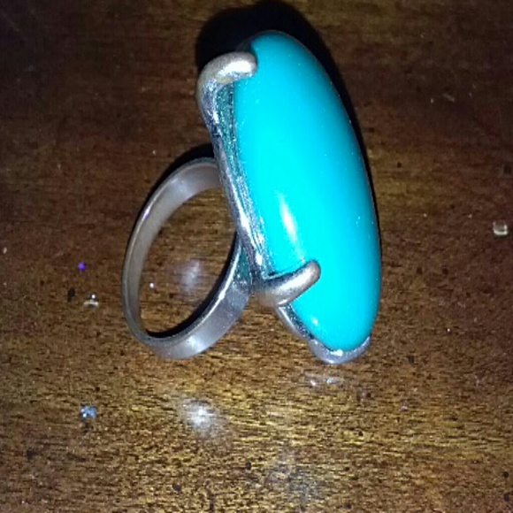 Turquoise Bauble ring (plastic) - Picture 3 of 3
