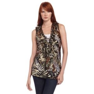 ABS Allen Schwartz Cascade Ruffle Top NWOT