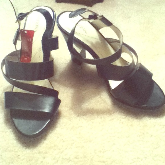 Strappy black sandals