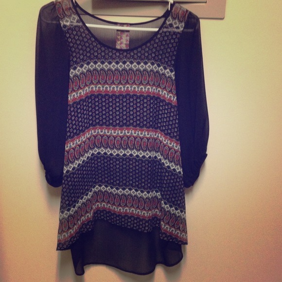 Wallpaper sheer tunic top from Nordstrom