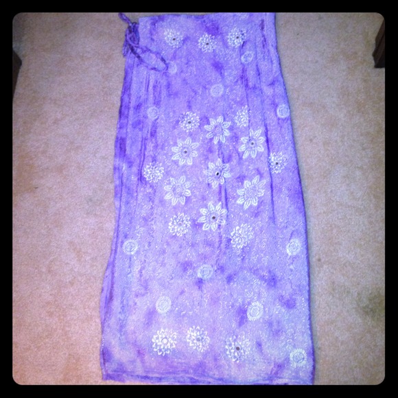 Lovely prpl floral skirt w/adjustable tie waist🌺