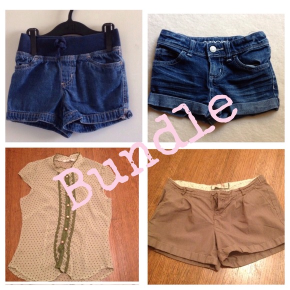 Bundle- top, shorts  and 2 lil girl shorts