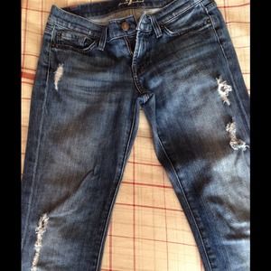 7 for all mankind distressed sz 26 jeans