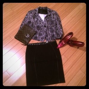 H&M Black Pencil Skirt H&M Black Pencil Skirt