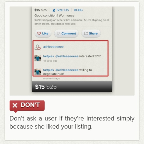 I follow Posh etiquette...