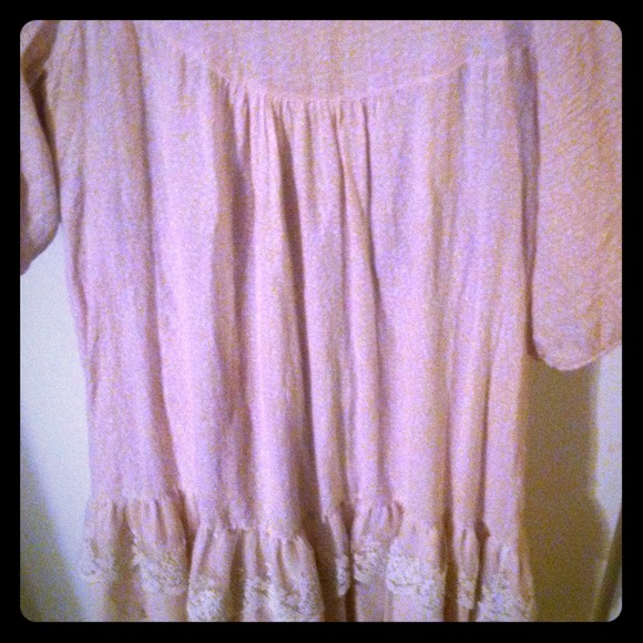 Exotic pretty in pink lace imported Korean dress