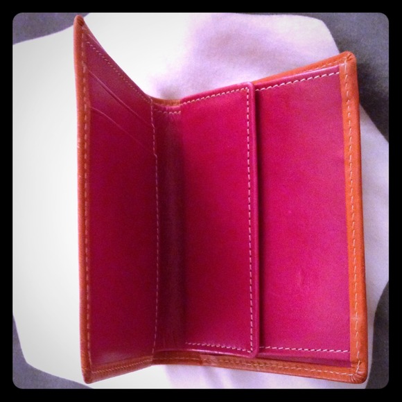 🚫Sold! JCrew orange & fushia wallet. - Picture 1 of 4