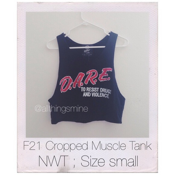 ❌ SOLD ❌ F21 DARE Cropped Tank