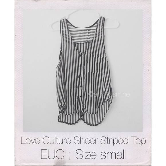 ❌ SOLD ❌ Striped Sheer Button Up