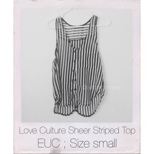 ❌ SOLD ❌ Striped Sheer Button Up