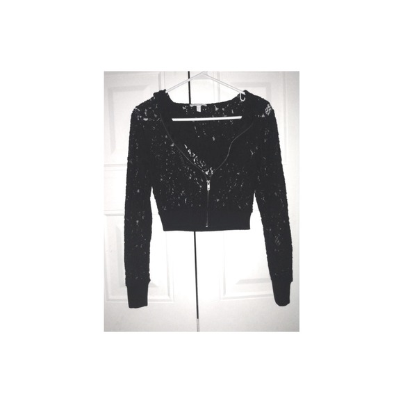 dELiA*s Black Lace Cropped Jacket 🌸
