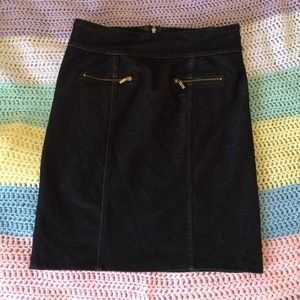 Fitted denim style skirt