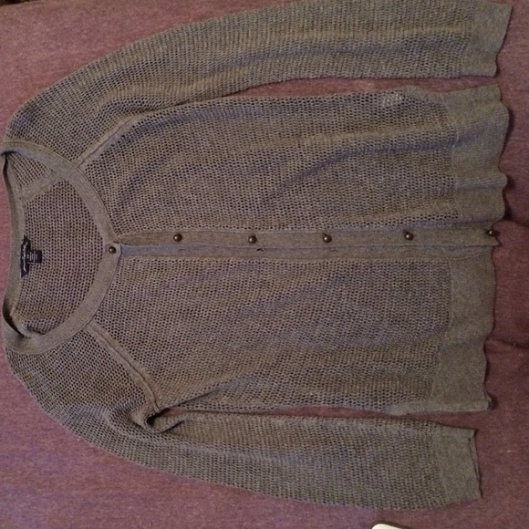 Grey Mesh American Eagle Cardigan
