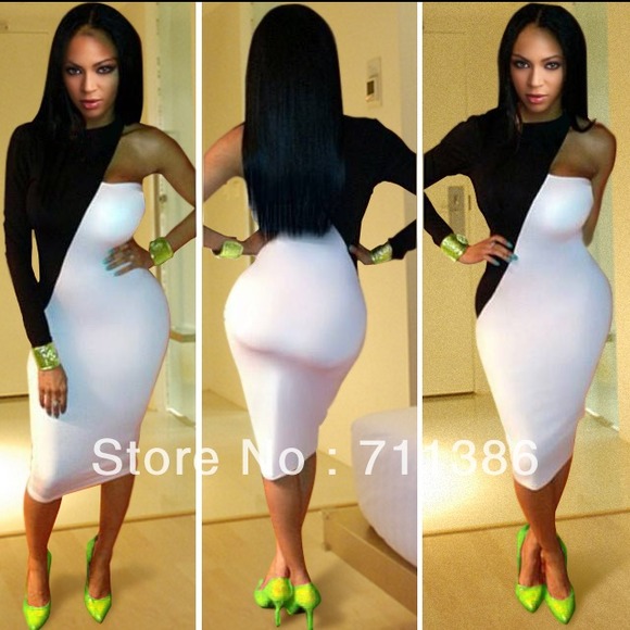Pre order! Beautiful black and white dress