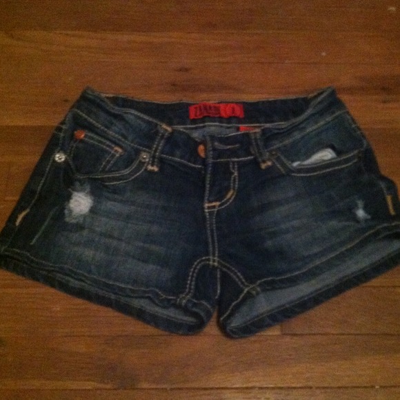 Dark wash jean shorts
