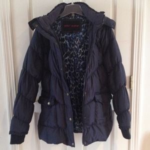 Betsey Johnson navy blue winter jacket