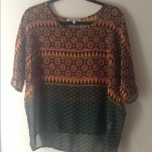 Printed 3/4 Sleeve Top