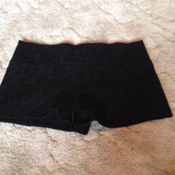Black lace dress shorts