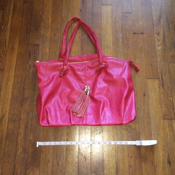 Crimson Leather Bag, Extra Large