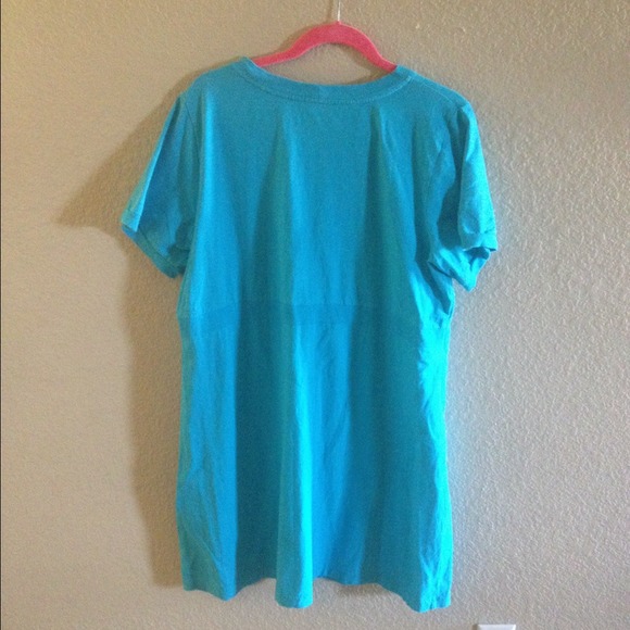 SALE! Aqua T-Shirt Dress Plus - Picture 3 of 3