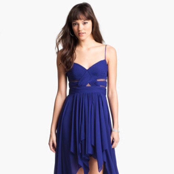 ⭐️SOLD⭐️ Royal blue chiffon prom dress - Picture 1 of 3