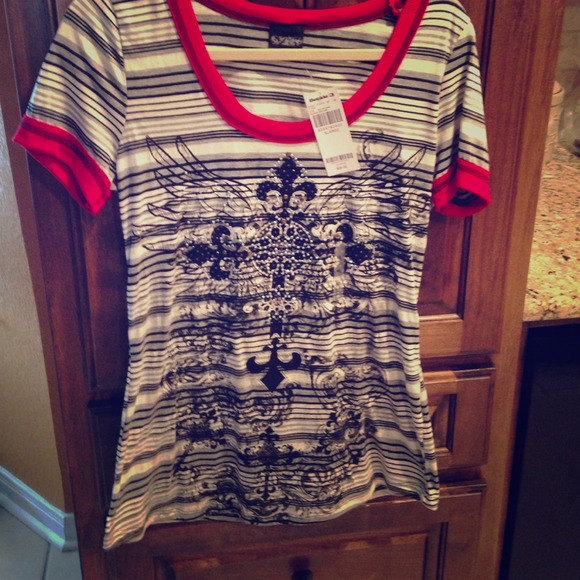 Jeweled cross tee from The Buckle