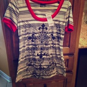 Jeweled cross tee from The Buckle