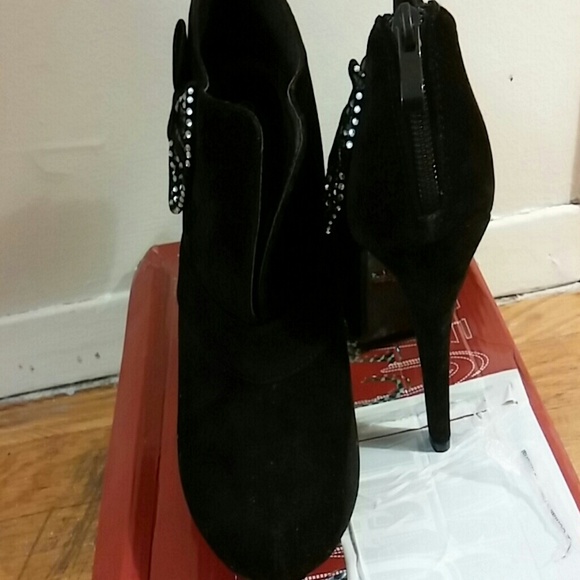 high heel booties