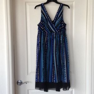 SOLD!! Blue multi color sundress by Lane Bryant