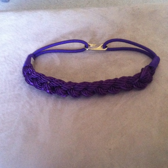 Awesome braided purple belt.