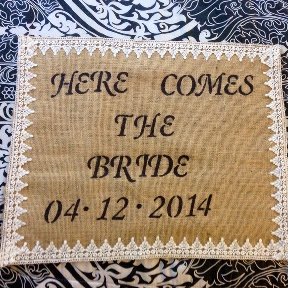 Here comes the bride sign