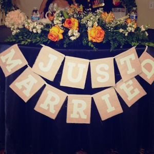 Just married sign