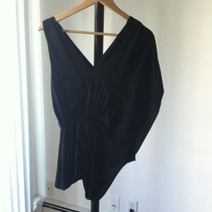 Alice + Olivia black drape top