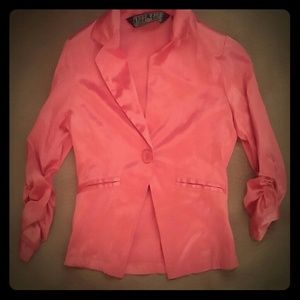 Last kiss silk salmon colored women's blazer