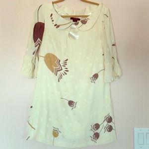 Light beige 3/4 sleeve shirt/dress