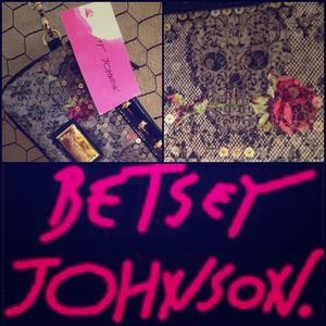 Betsey Johnson skull wristlet