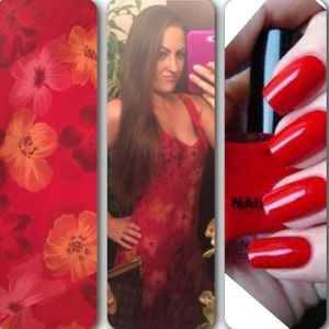 PINK TOPFABULOUS RED DRESS+TOMMY HILFIGER SWEATER