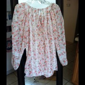 Lauren Conrad feminine floral blouse