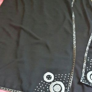 Fancy black detailed scarf