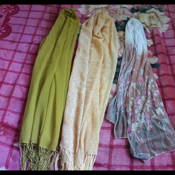 3 beautiful handmade scarfs