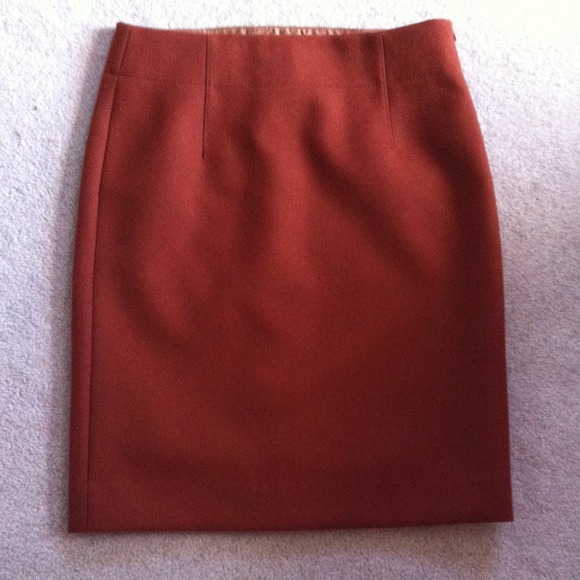 J.Crew burgundy 100% wool pencil skirt