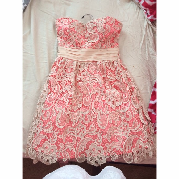 ASOS Pink and Lace Dress