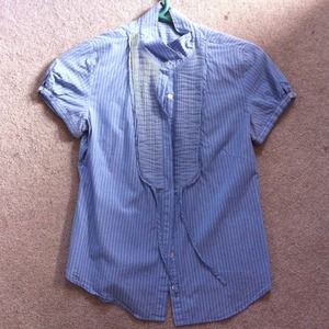 J.Crew pinstripe suiting shirt sz 2