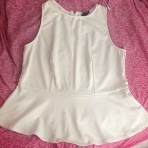 White Peplum shirt
